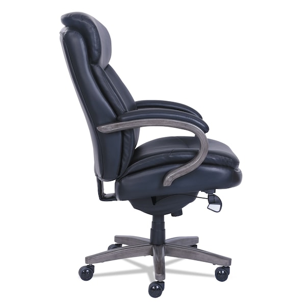 La-Z-Boy Woodbury High-Back Executive Chair, To 300 lbs., Black/Weathered Gray - 48962A