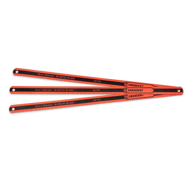 Crescent 10 in. Bimetal Hacksaw Replacement Blades (3-Pack) - CRBB1003