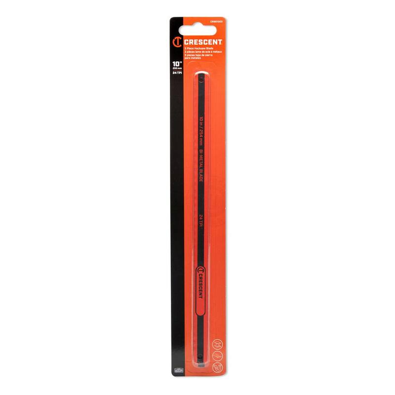 Crescent 10 in. Bimetal Hacksaw Replacement Blades (3-Pack) - CRBB1003
