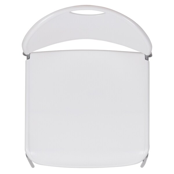 Flash Furniture White Plastic Stack Chair, PK5 - 5-RUT-188-WH-GG
