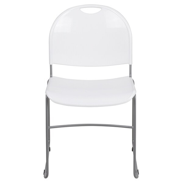 Flash Furniture White Plastic Stack Chair, PK5 - 5-RUT-188-WH-GG
