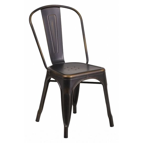Flash Furniture Contemporary Stackable Chair, 17-3/4 in W 20" L 33-1/2" H - ET-3534-COP-GG