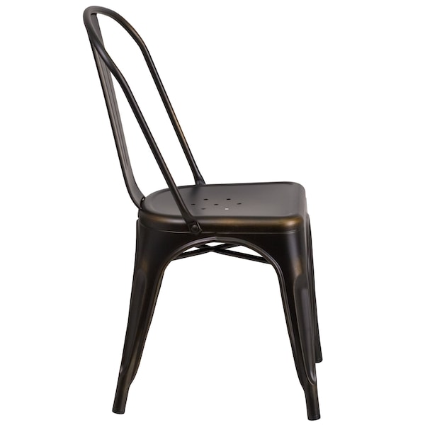 Flash Furniture Contemporary Stackable Chair, 17-3/4 in W 20" L 33-1/2" H - ET-3534-COP-GG