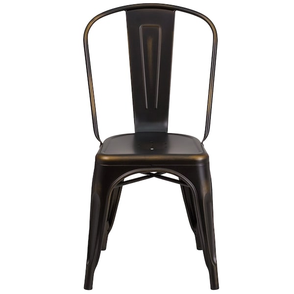 Flash Furniture Contemporary Stackable Chair, 17-3/4 in W 20" L 33-1/2" H - ET-3534-COP-GG