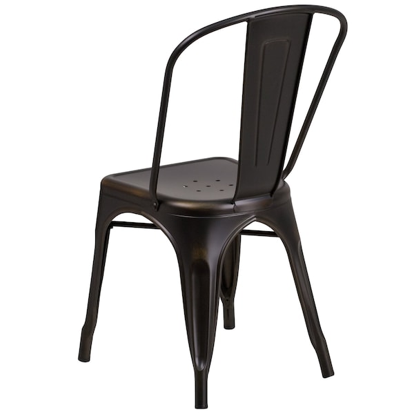 Flash Furniture Contemporary Stackable Chair, 17-3/4 in W 20" L 33-1/2" H - ET-3534-COP-GG