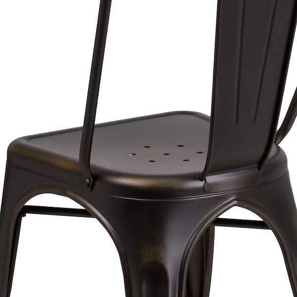 Flash Furniture Contemporary Stackable Chair, 17-3/4 in W 20" L 33-1/2" H - ET-3534-COP-GG