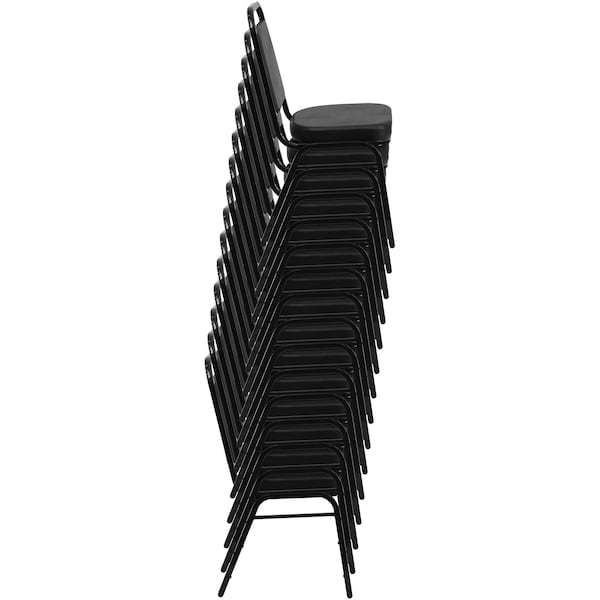 Flash Furniture Hercules Banquet Chair, Black Back, 17-1/2 in W 20-1/4" L 36" H, Vinyl Seat - FD-BHF-1-ALLGOLD-BK-GG
