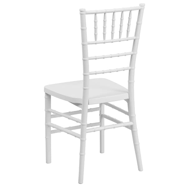 Flash Furniture Hercules Premium Chiavari Chair, White Seat, White Back, 15.75 W 18-1/2" L 36.5 H, Resin Seat - LE-WHITE-GG