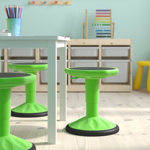 Flash Furniture Green Kids Adjustable Active Learning Stool - AY-9001S-GN-GG