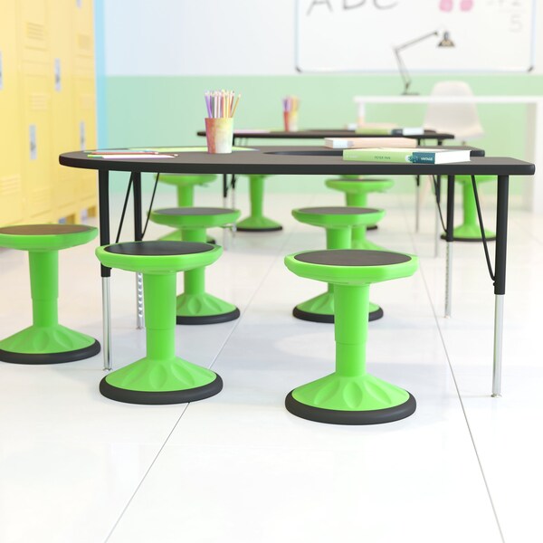 Flash Furniture Green Kids Adjustable Active Learning Stool - AY-9001S-GN-GG