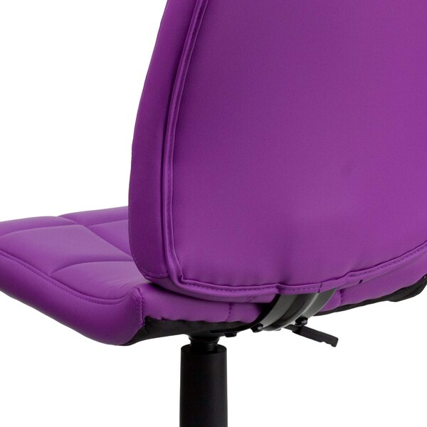 Flash Furniture Metal Contemporary Chair, 16-3/4" to 21-3/4, Purple - GO-1691-1-PUR-GG