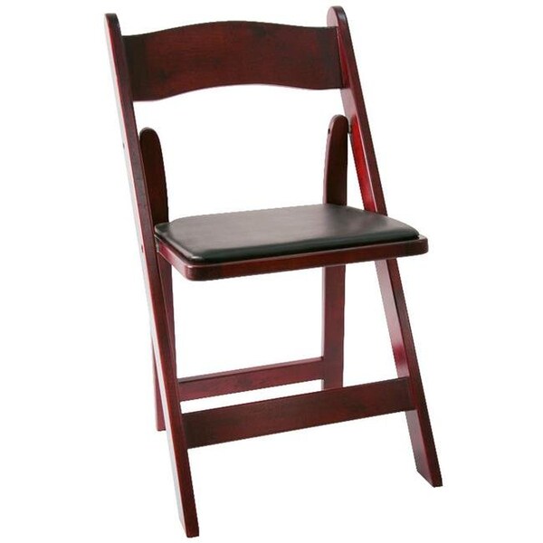 Commercial Seating Products Commercial Seating Products A-101-RM-4 American Classic Red Mahogany Wood Folding Chair - 30.5 in. - Set of 4 - A-101-RM-WEB4