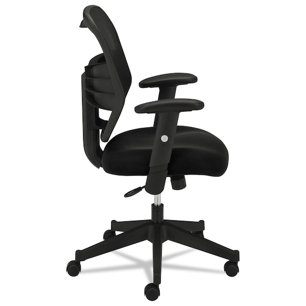 Hon Basyx Task Chair Chair, Mesh, Hi-Back, Black, Adjustable Arms, Mesh, Black - VL531MM10