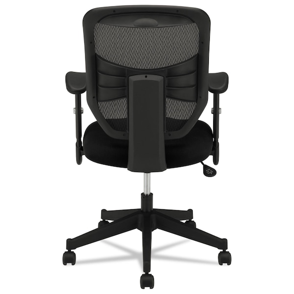 Hon Basyx Task Chair Chair, Mesh, Hi-Back, Black, Adjustable Arms, Mesh, Black - VL531MM10