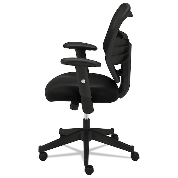 Hon Basyx Task Chair Chair, Mesh, Hi-Back, Black, Adjustable Arms, Mesh, Black - VL531MM10