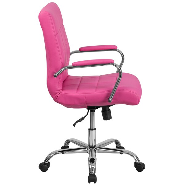 Flash Furniture Contemporary Chair Fixed Arms, 18-1/2" to 22-1/4" Height, Pink - GO-2240-PK-GG