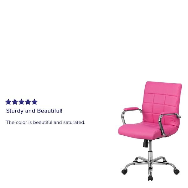Flash Furniture Contemporary Chair Fixed Arms, 18-1/2" to 22-1/4" Height, Pink - GO-2240-PK-GG