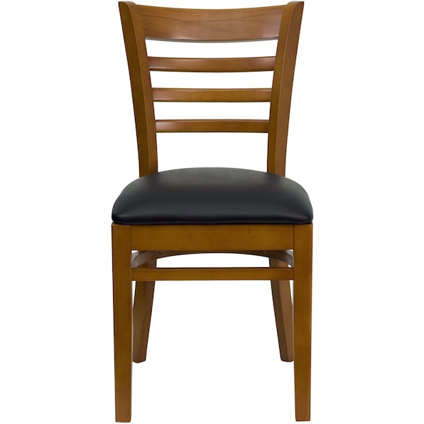Flash Furniture Hercules Restaurant Chair, Wood Back, 17-1/4 in W 20" L 33-3/4" H - XU-DGW0005LAD-CHY-BLKV-GG