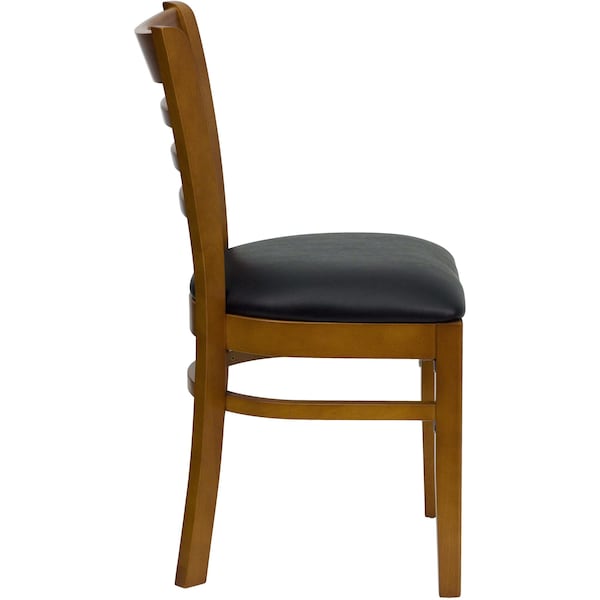 Flash Furniture Hercules Restaurant Chair, Wood Back, 17-1/4 in W 20" L 33-3/4" H - XU-DGW0005LAD-CHY-BLKV-GG
