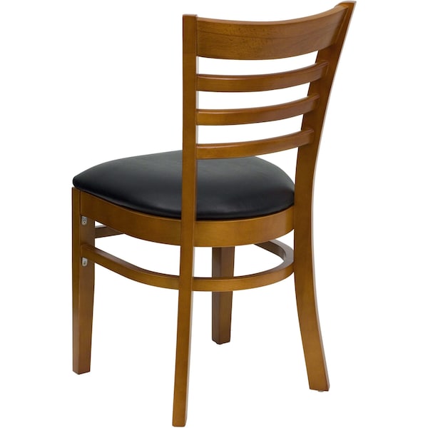 Flash Furniture Hercules Restaurant Chair, Wood Back, 17-1/4 in W 20" L 33-3/4" H - XU-DGW0005LAD-CHY-BLKV-GG