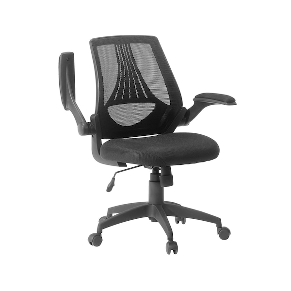 Sauder Mesh Managers Office Chair Black , Black fabric seating with molded mesh back - 420268