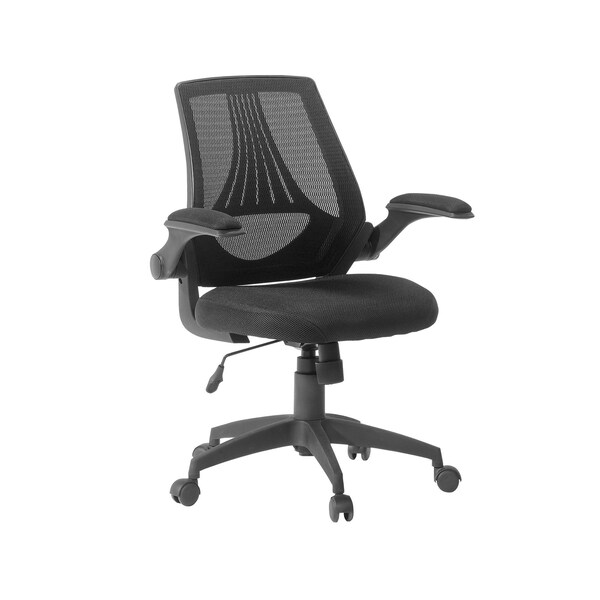 Sauder Mesh Managers Office Chair Black , Black fabric seating with molded mesh back - 420268