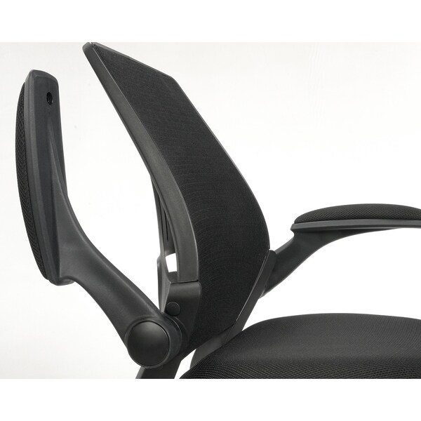 Sauder Mesh Managers Office Chair Black , Black fabric seating with molded mesh back - 420268