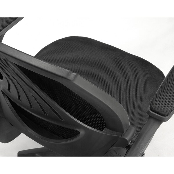 Sauder Mesh Managers Office Chair Black , Black fabric seating with molded mesh back - 420268