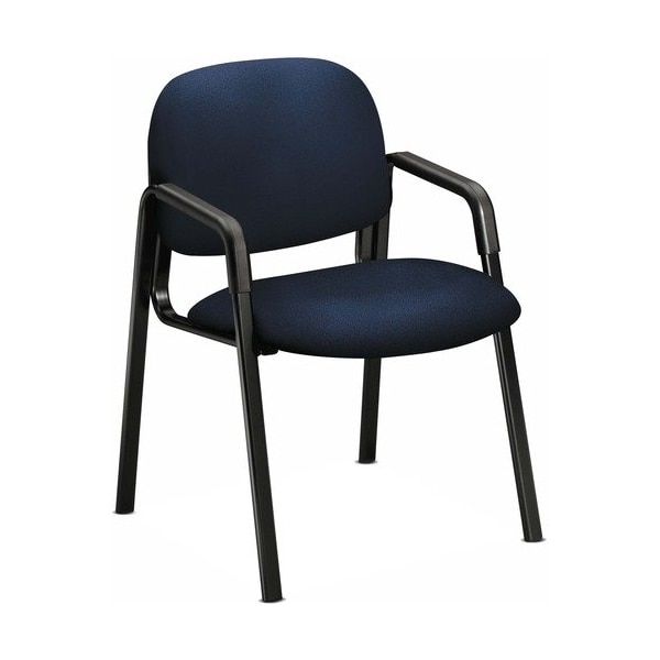 Hon SOLUTIONS SEATING 4000 SERIES LEG BASE GUEST CHAIR, 23.5in X 24.5in X 32in, NAVY SEAT/BACK, BLK BASE - HON4003CU98T