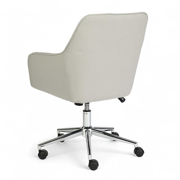 Martha Stewart Rayna Upholstered Office Chair in Light Gray/Polished Nickel - CH-220921-6-LGY-MS