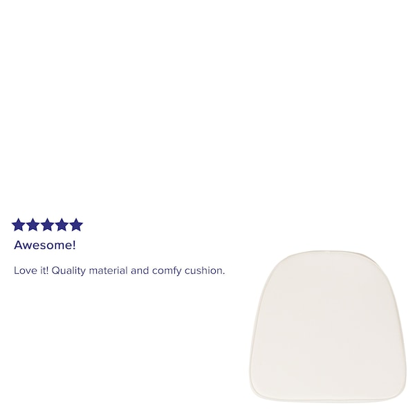 Flash Furniture Chiavari Chair Cushion, 16 W 15-1/2" L 1.75 H, Fabric Seat - BH-IVORY-GG
