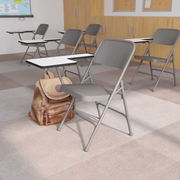 Flash Furniture Premium Steel Folding Chair with Right Handed Tablet Arm - 2-HF-309AST-RT-GG