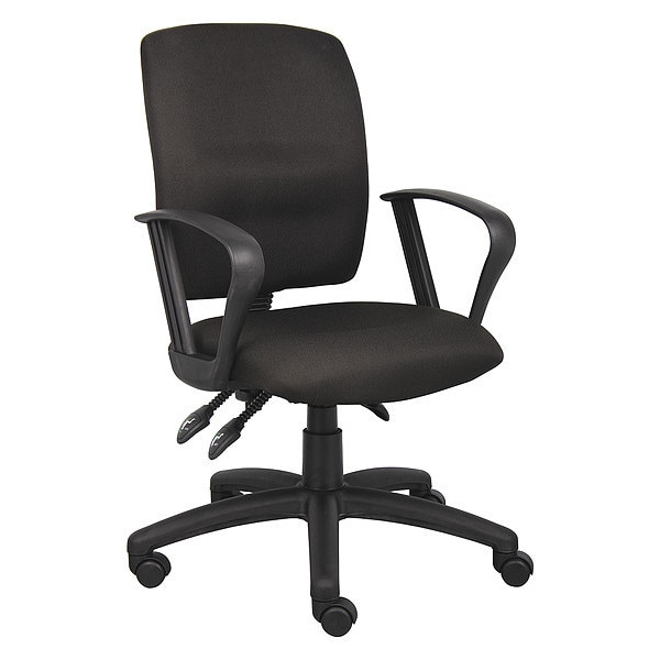 Boss Fabric Task Chair, Loop, Black - B3037-BK