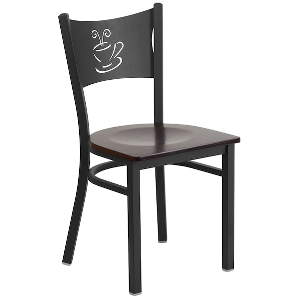 Flash Furniture Hercules Restaurant Chair, 17-1/4 in W 20" L 33-1/4" H - XU-DG-60099-COF-WALW-GG