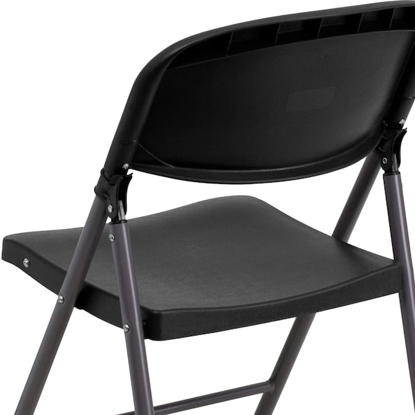 Flash Furniture Black Plastic Folding Chair - DAD-YCD-50-GG