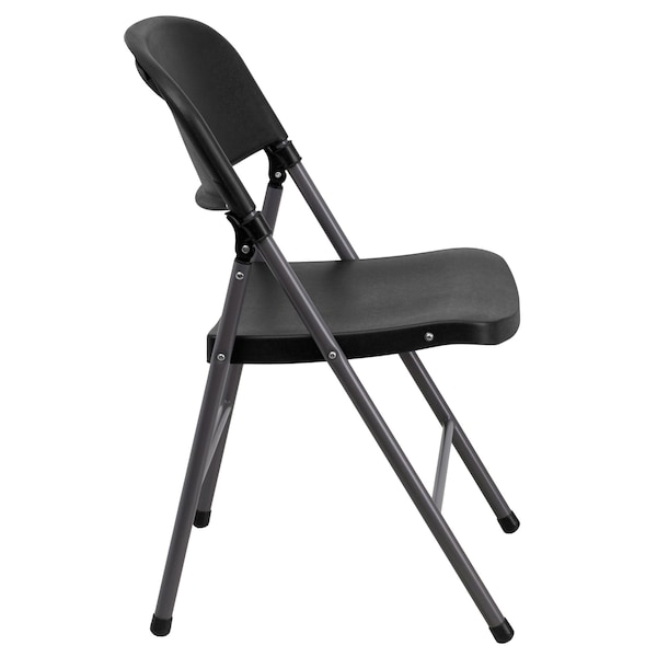 Flash Furniture Black Plastic Folding Chair - DAD-YCD-50-GG