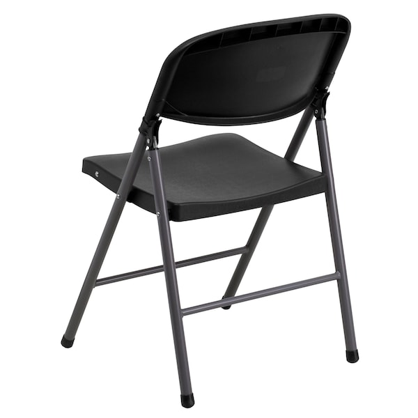 Flash Furniture Black Plastic Folding Chair - DAD-YCD-50-GG