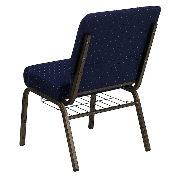 Flash Furniture Hercules Church Chair, Blue Back, 21-1/4 in W 25" L 33" H, Fabric Seat - FD-CH0221-4-GV-S0810-BAS-GG