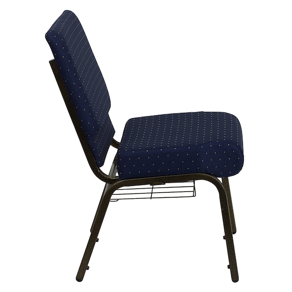 Flash Furniture Hercules Church Chair, Blue Back, 21-1/4 in W 25" L 33" H, Fabric Seat - FD-CH0221-4-GV-S0810-BAS-GG