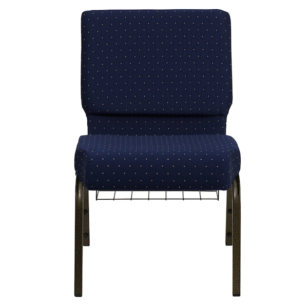 Flash Furniture Hercules Church Chair, Blue Back, 21-1/4 in W 25" L 33" H, Fabric Seat - FD-CH0221-4-GV-S0810-BAS-GG