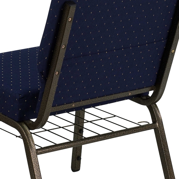 Flash Furniture Hercules Church Chair, Blue Back, 21-1/4 in W 25" L 33" H, Fabric Seat - FD-CH0221-4-GV-S0810-BAS-GG