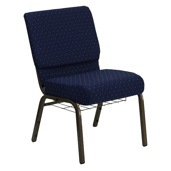 Flash Furniture Hercules Church Chair, Blue Back, 21-1/4 in W 25" L 33" H, Fabric Seat - FD-CH0221-4-GV-S0810-BAS-GG