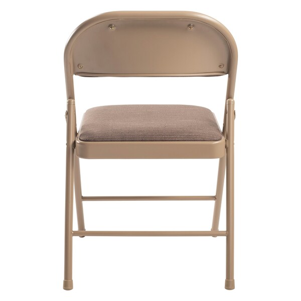 Commercialine Fabric Padded Folding Chair, Star Trail Brown, PK4 - 973