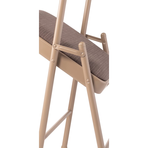 Commercialine Fabric Padded Folding Chair, Star Trail Brown, PK4 - 973