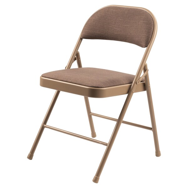 Commercialine Fabric Padded Folding Chair, Star Trail Brown, PK4 - 973