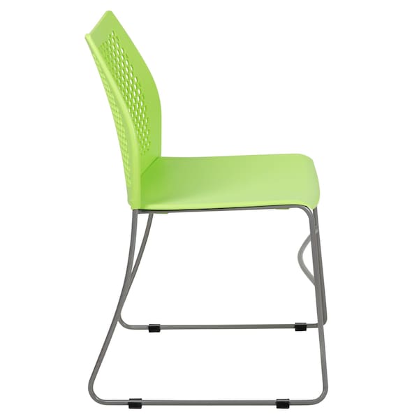 Flash Furniture Green Plastic Stack Chair - RUT-498A-GN-GG