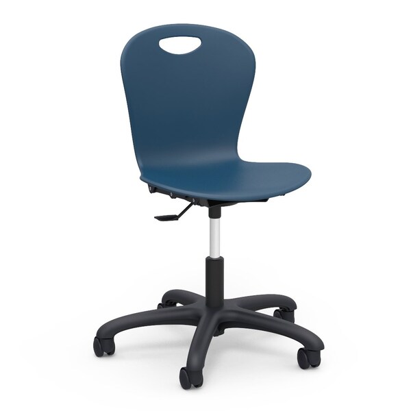 Virco ZUMA Series 18" Task Chair, 5th Grade - Adult - Navy Seat - ZTASK18