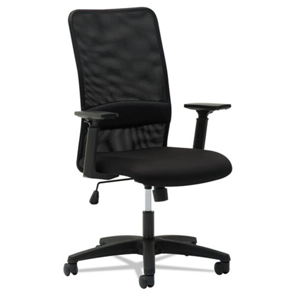 D2D Technologies OI  Mesh High-Back Chair Height Adjustable T-Bar Arms - Black - D23748584
