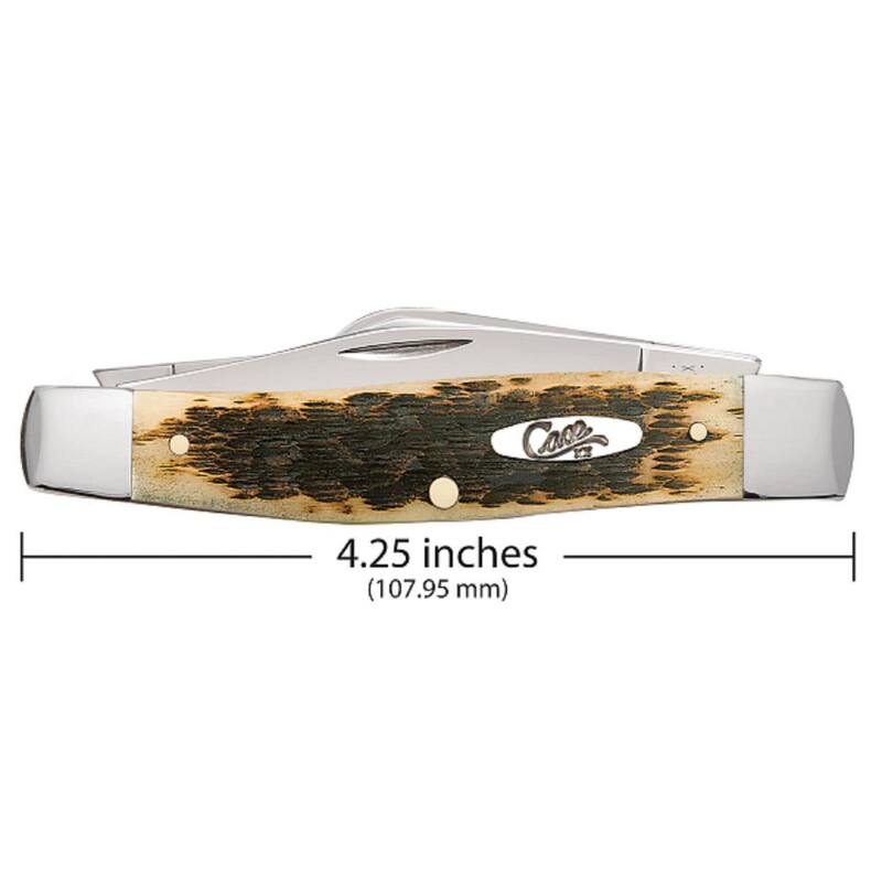 W.R. Case and Sons Cutlery Co. Amber Bone Large Stockman Pocket Knife - FI00204