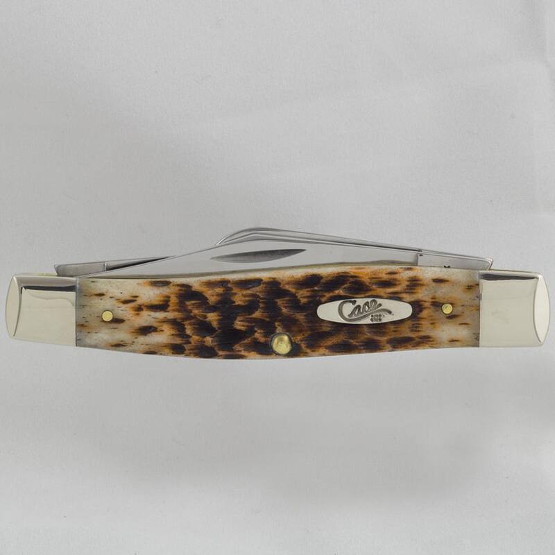 W.R. Case and Sons Cutlery Co. Amber Bone Large Stockman Pocket Knife - FI00204